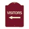 Signmission Visitors with Left Arrow Heavy-Gauge Aluminum Architectural Sign, 24" x 18", BU-1824-24617 A-DES-BU-1824-24617 - alternate 1